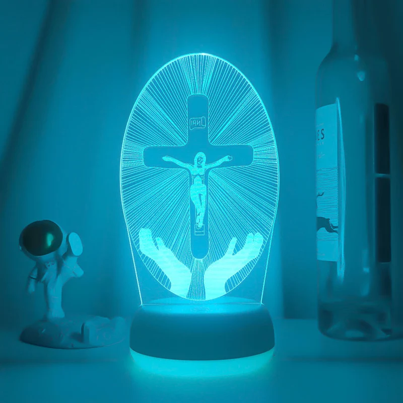 Jesus Christus Die Kreuzigung von Jesus LED-Lampe Nachtlicht