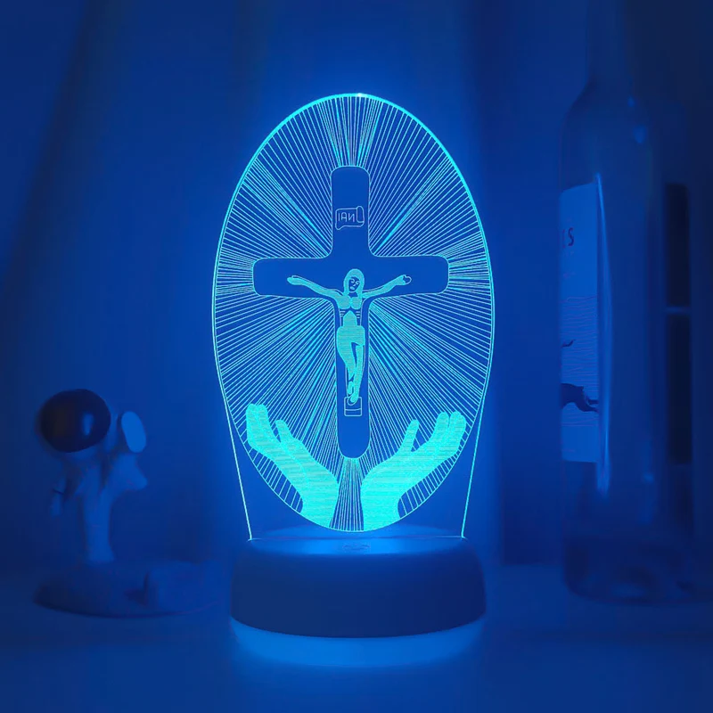 Jesus Christus Die Kreuzigung von Jesus LED-Lampe Nachtlicht