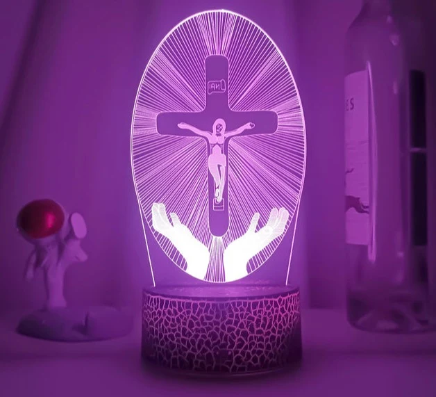 Jesus Christus Die Kreuzigung von Jesus LED-Lampe Nachtlicht