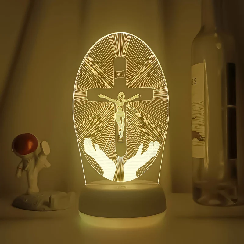 Jesus Christus Die Kreuzigung von Jesus LED-Lampe Nachtlicht