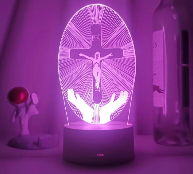 Jesus Christus Die Kreuzigung von Jesus LED-Lampe Nachtlicht
