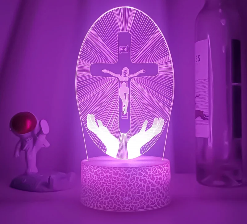 Jesus Christus Die Kreuzigung von Jesus LED-Lampe Nachtlicht