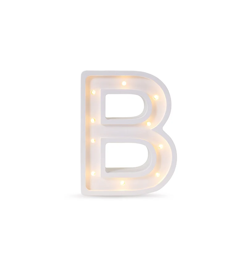 Little Lights Mini Letter B Night Light | White