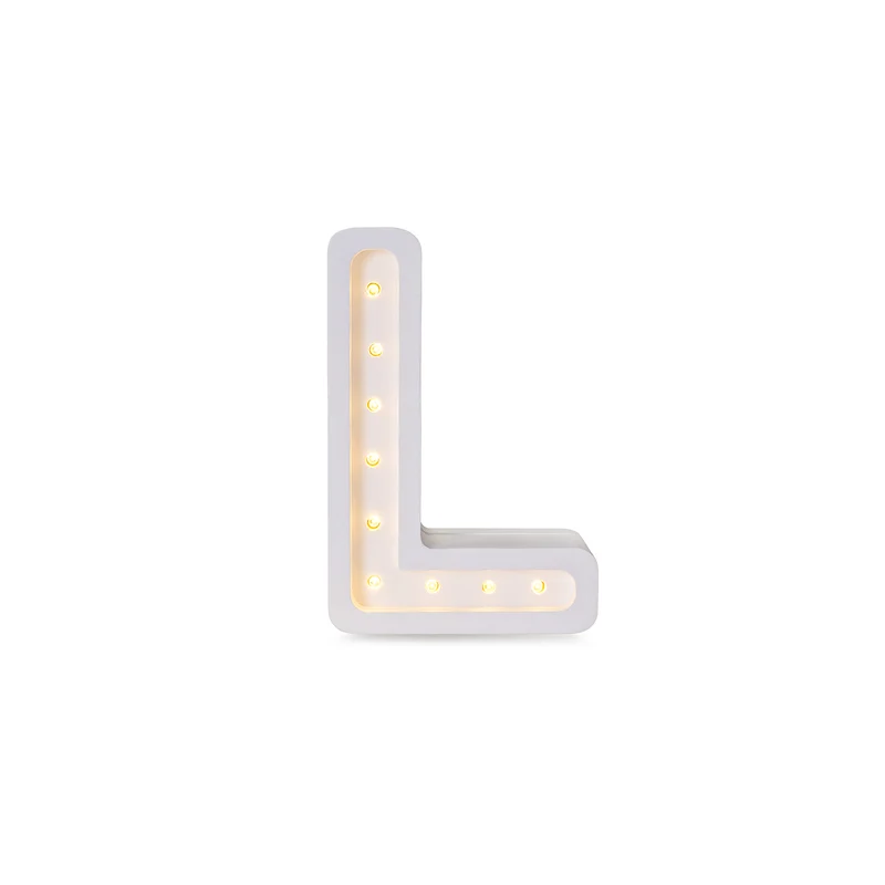 Little Lights Mini Letter L Night Light | White