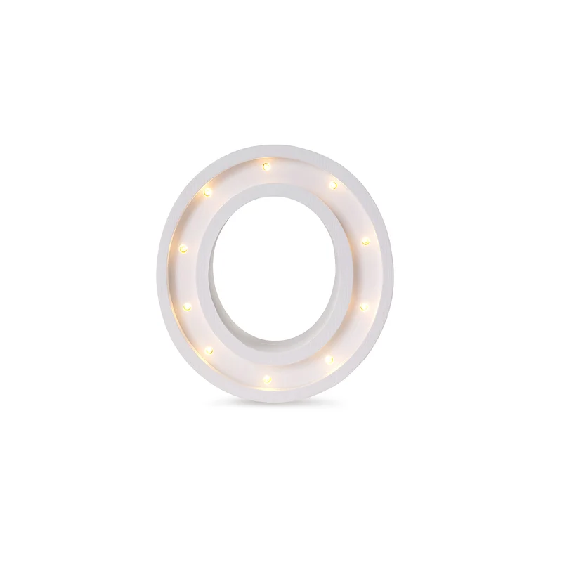 Little Lights Mini Letter O Night Light | White