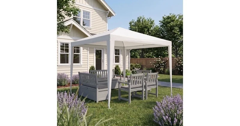 Gartenpavillon 3x3 m Grün mit 4 Seitenwänden – Partyzelt Gartenzelt mit Stahlgestell & PE-Dach für Garten, Terrasse und Events