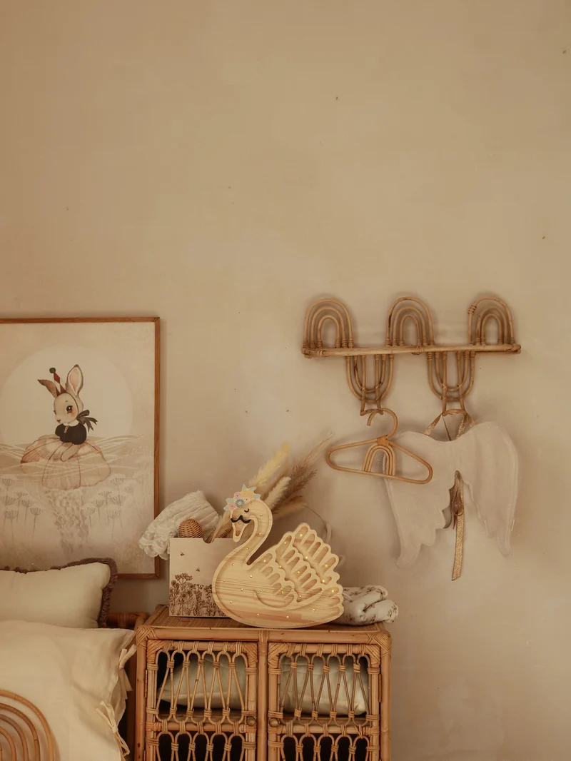Little Lights Swan Night Light | Wooden Flower