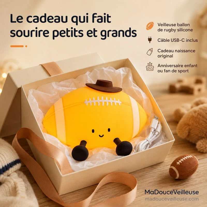 Veilleuse Balle de Rugby - RugbyLight