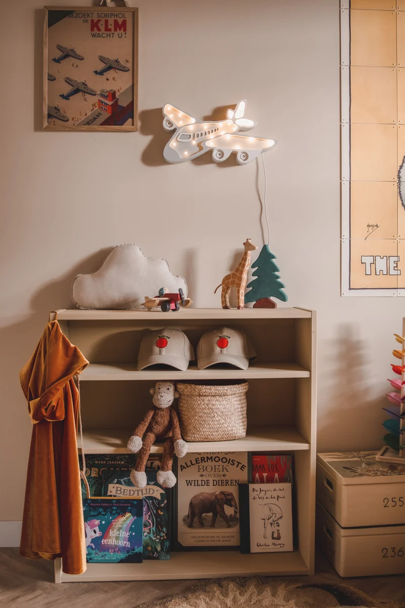Little Lights Plane Night Light | Light Gray