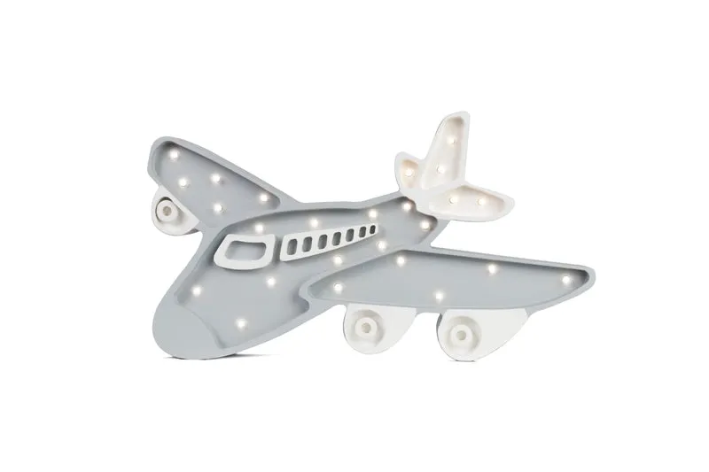 Little Lights Plane Night Light | Light Gray