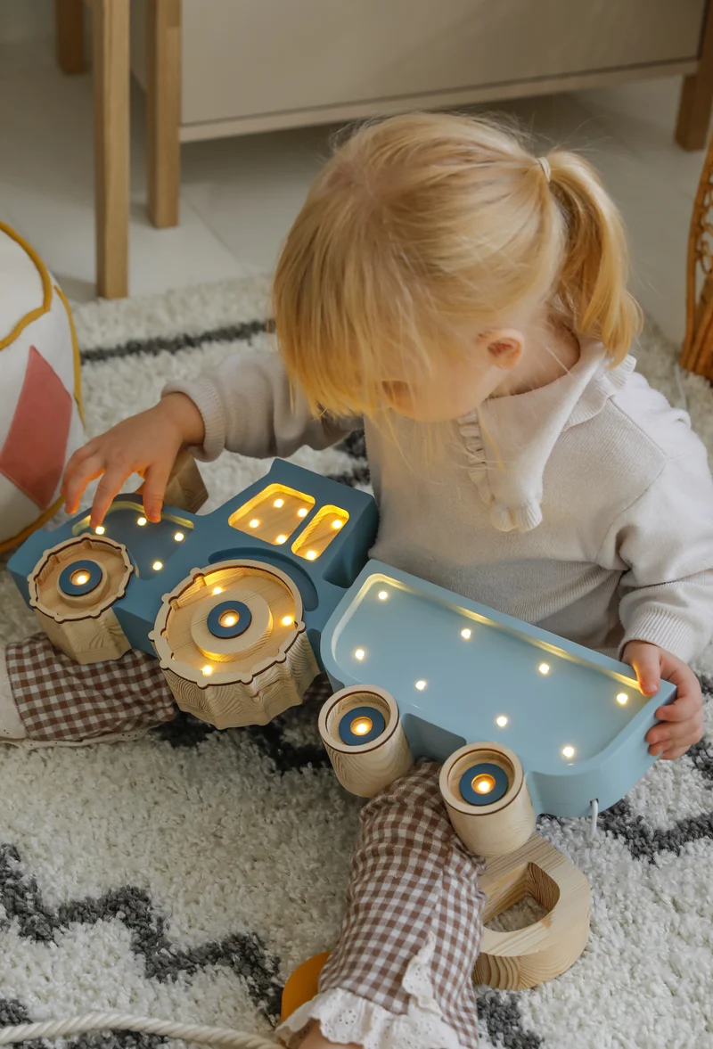 Little Lights Tractor Night Light | Blue