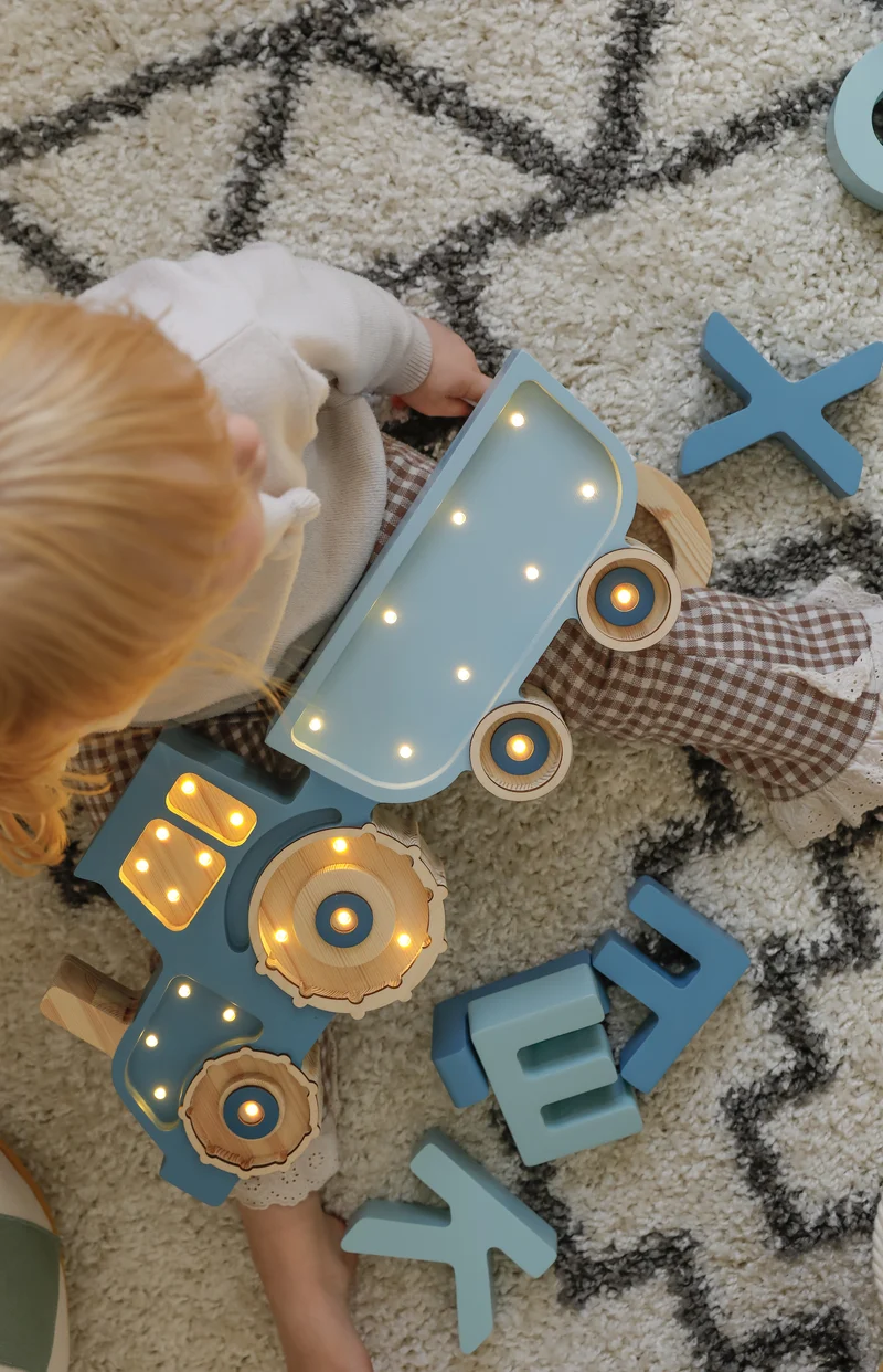 Little Lights Tractor Night Light | Blue