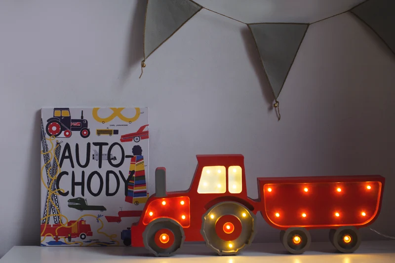 Little Lights Tractor Night Light | Red