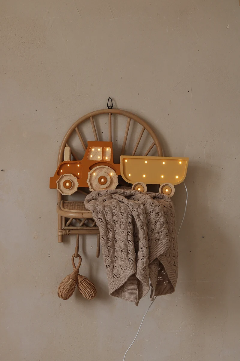 Little Lights Tractor Night Light | Mustard