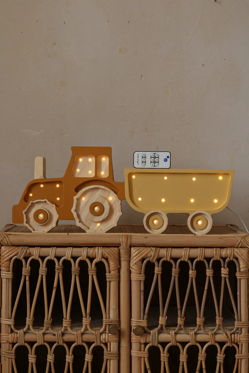 Little Lights Tractor Night Light | Mustard