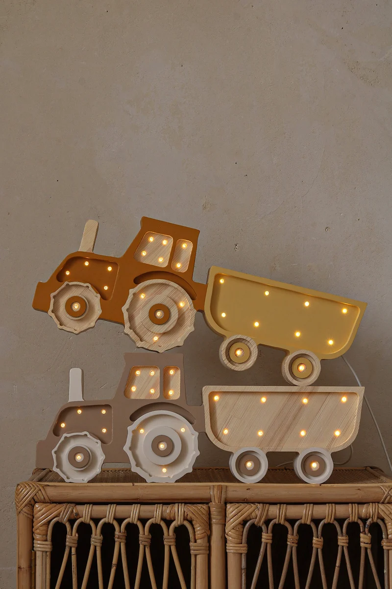 Little Lights Tractor Night Light | Mustard