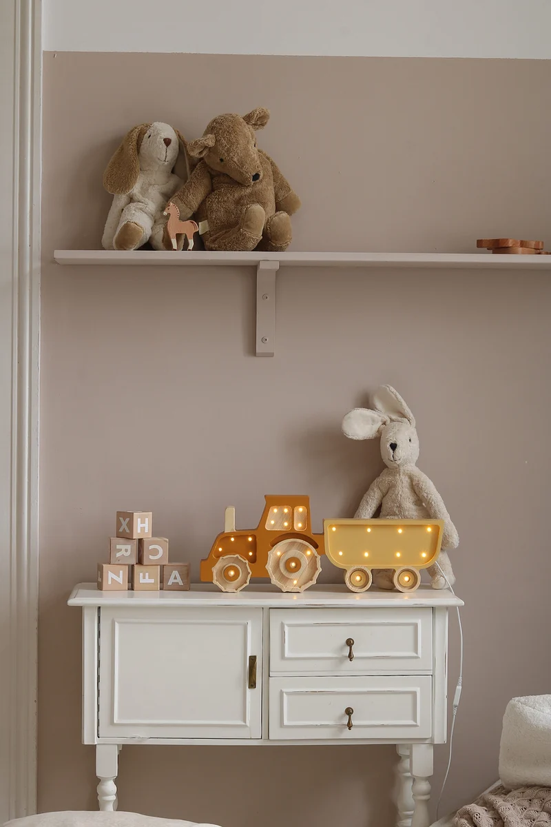Little Lights Tractor Night Light | Mustard