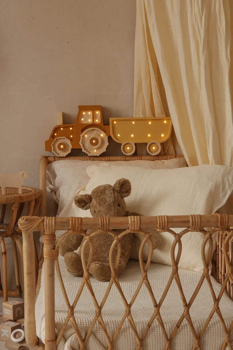 Little Lights Tractor Night Light | Mustard