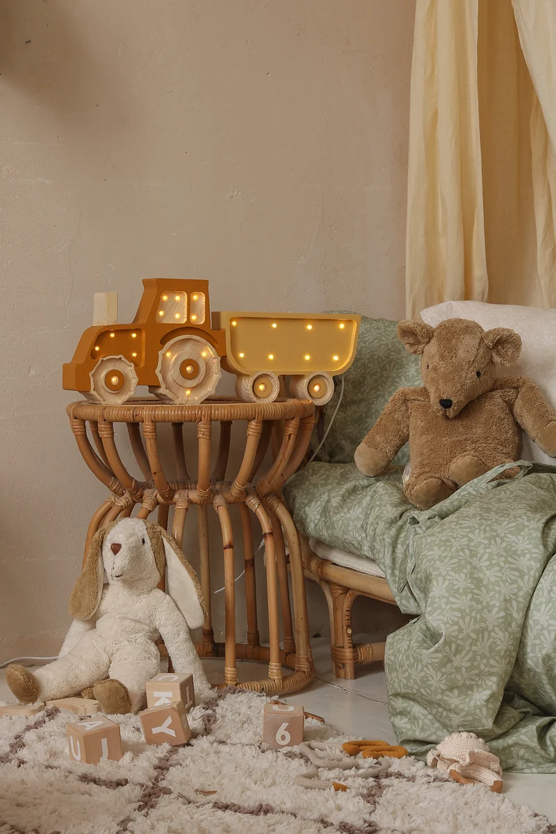 Little Lights Tractor Night Light | Mustard