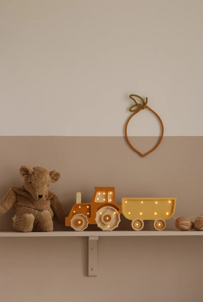 Little Lights Tractor Night Light | Mustard
