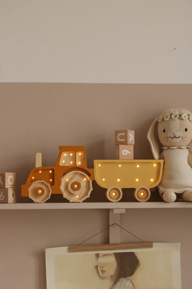 Little Lights Tractor Night Light | Mustard