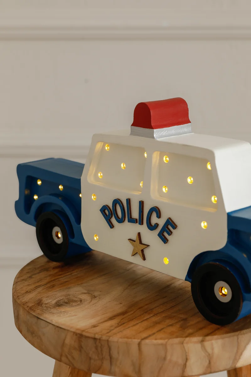 Little Lights Police Car Night Light | Vintage Navy