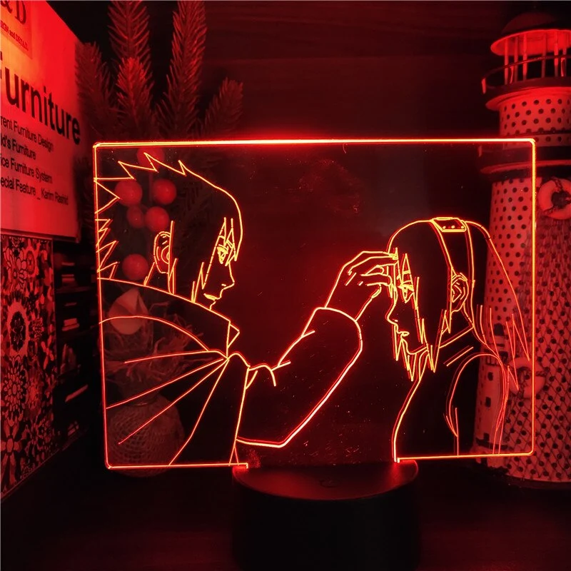 Naruto Uchiha Sasuke Haruno Sakura 3D Lampe