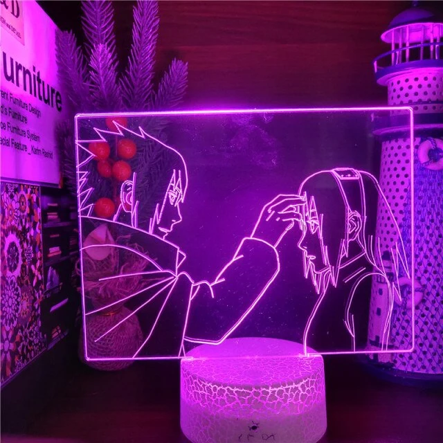 Naruto Uchiha Sasuke Haruno Sakura 3D Lampe