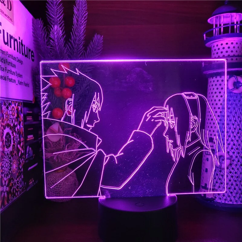 Naruto Uchiha Sasuke Haruno Sakura 3D Lampe
