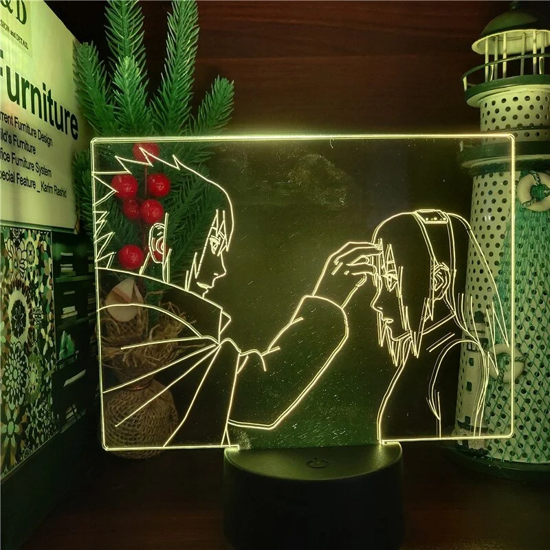Naruto Uchiha Sasuke Haruno Sakura 3D Lampe