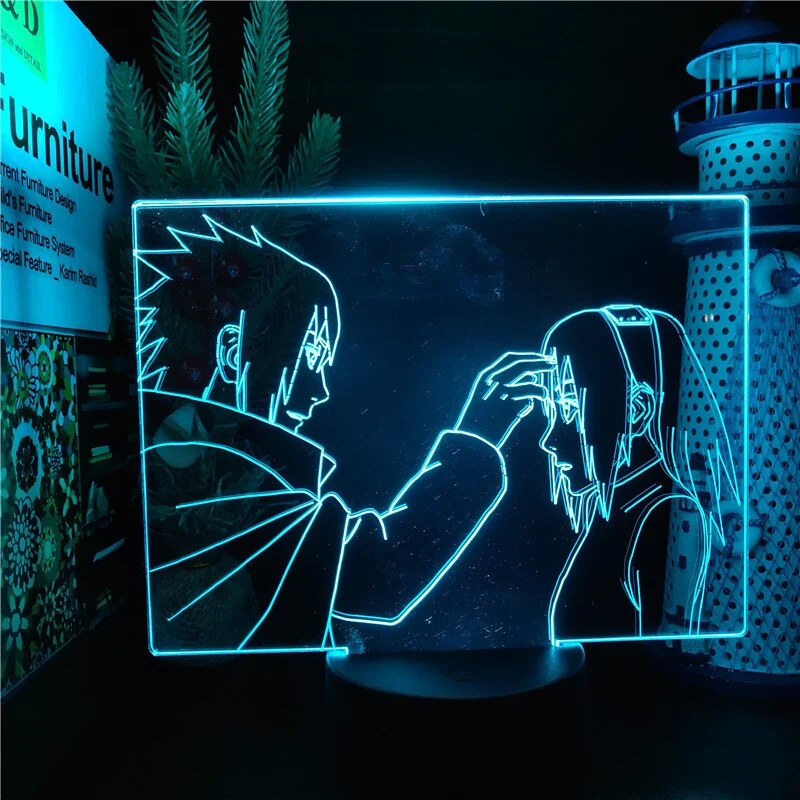 Naruto Uchiha Sasuke Haruno Sakura 3D Lampe