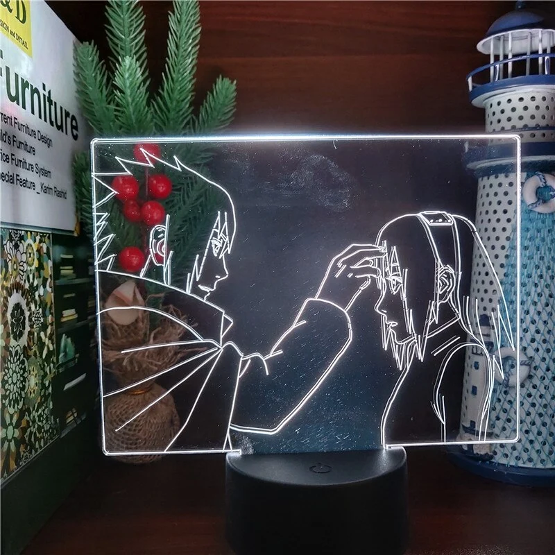 Naruto Uchiha Sasuke Haruno Sakura 3D Lampe
