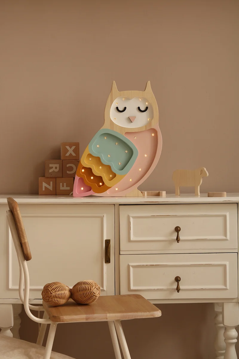 Little Lights Owl Night Light | Retro Rainbow