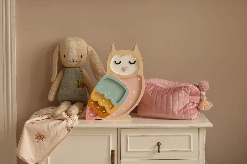 Little Lights Owl Night Light | Retro Rainbow