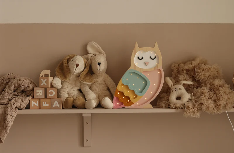 Little Lights Owl Night Light | Retro Rainbow