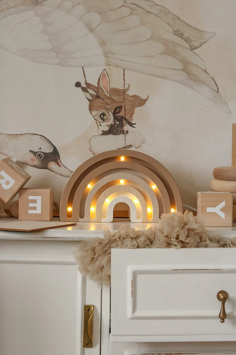 Little Lights Rainbow Mini Night Lights | Cappuccino