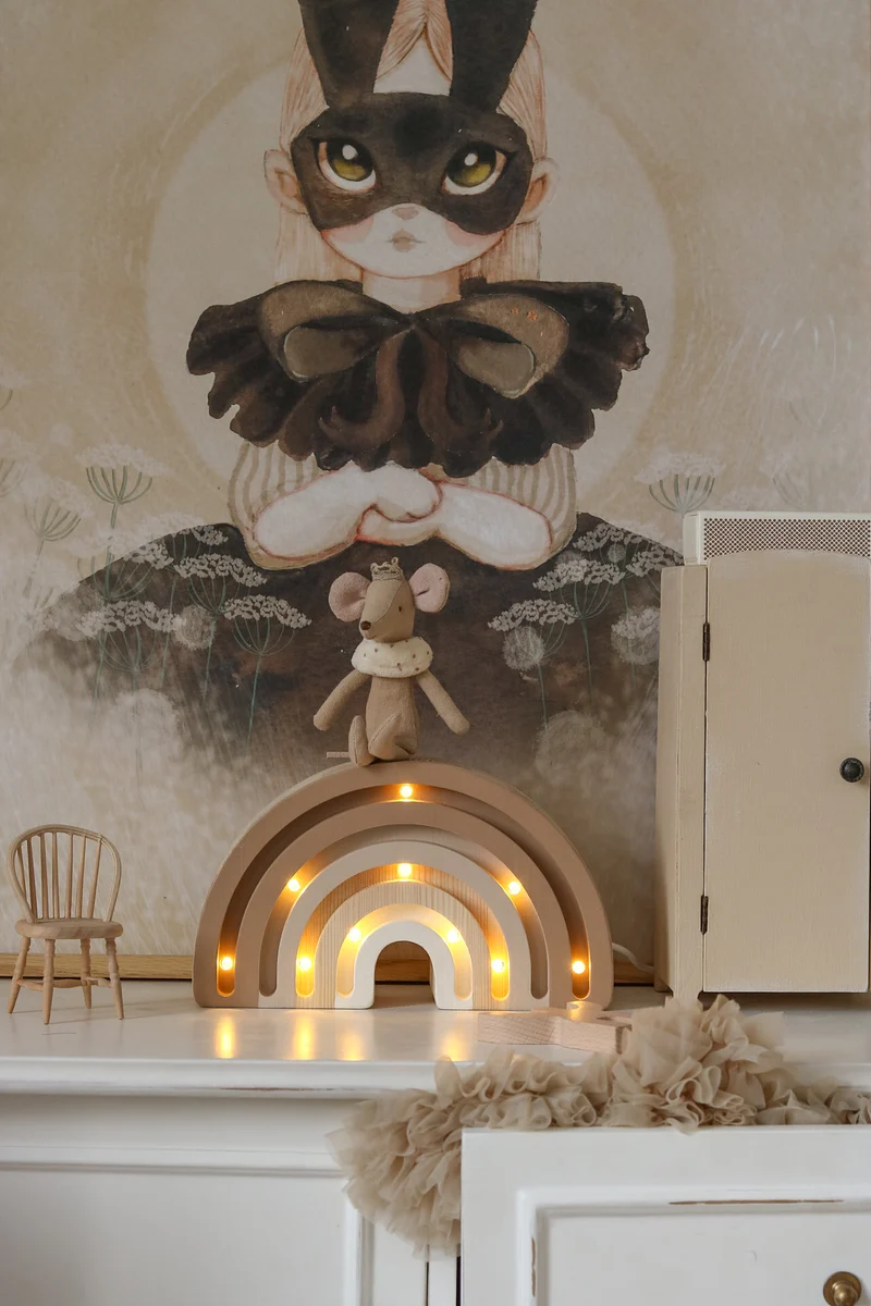 Little Lights Rainbow Mini Night Lights | Cappuccino