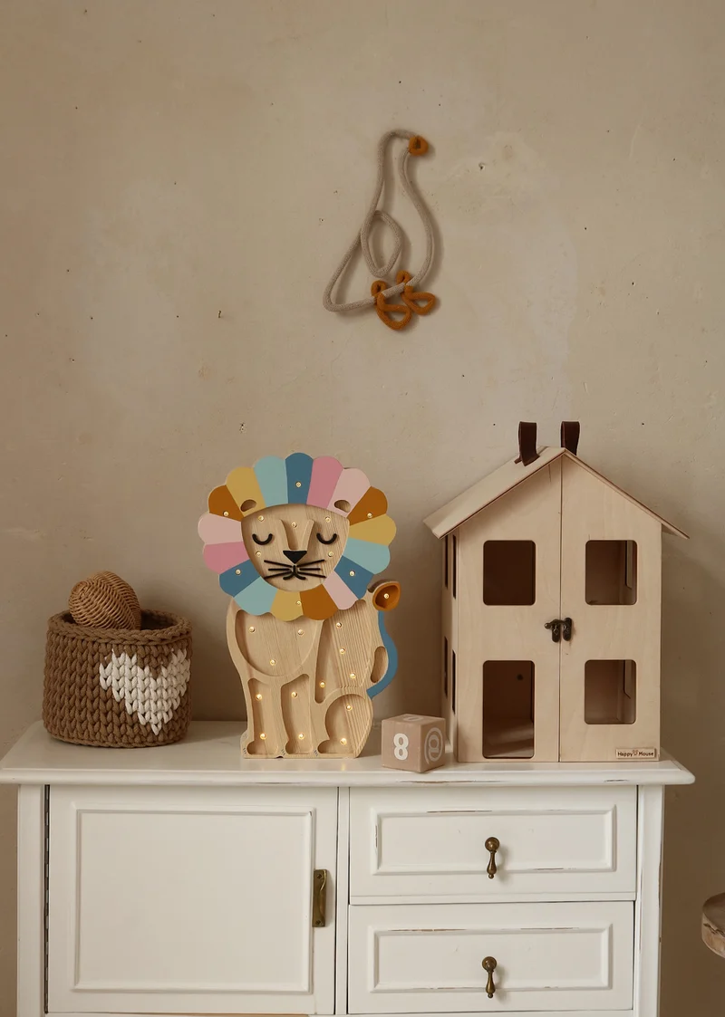 Little Lights Lion Night Light | Retro Rainbow
