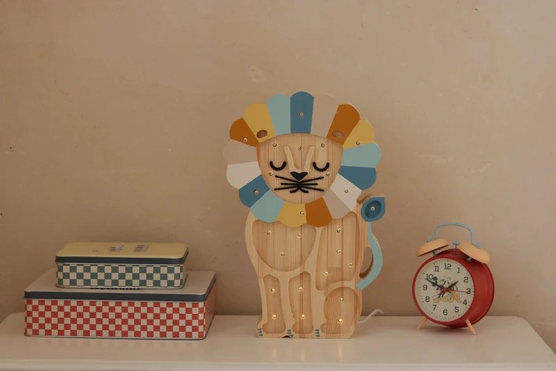 Little Lights Lion Night Light | Denim Rainbow