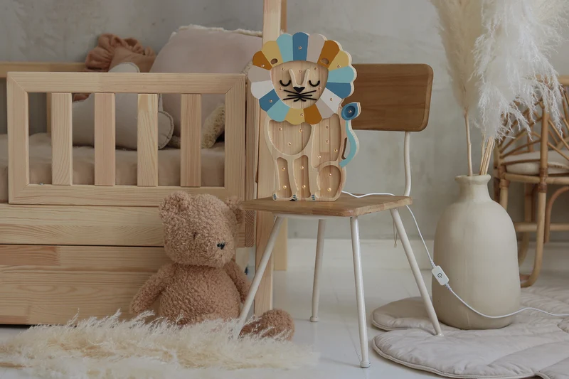 Little Lights Lion Night Light | Denim Rainbow
