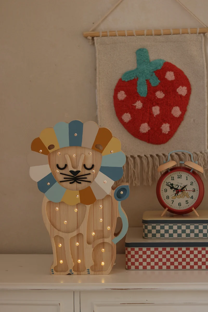 Little Lights Lion Night Light | Denim Rainbow