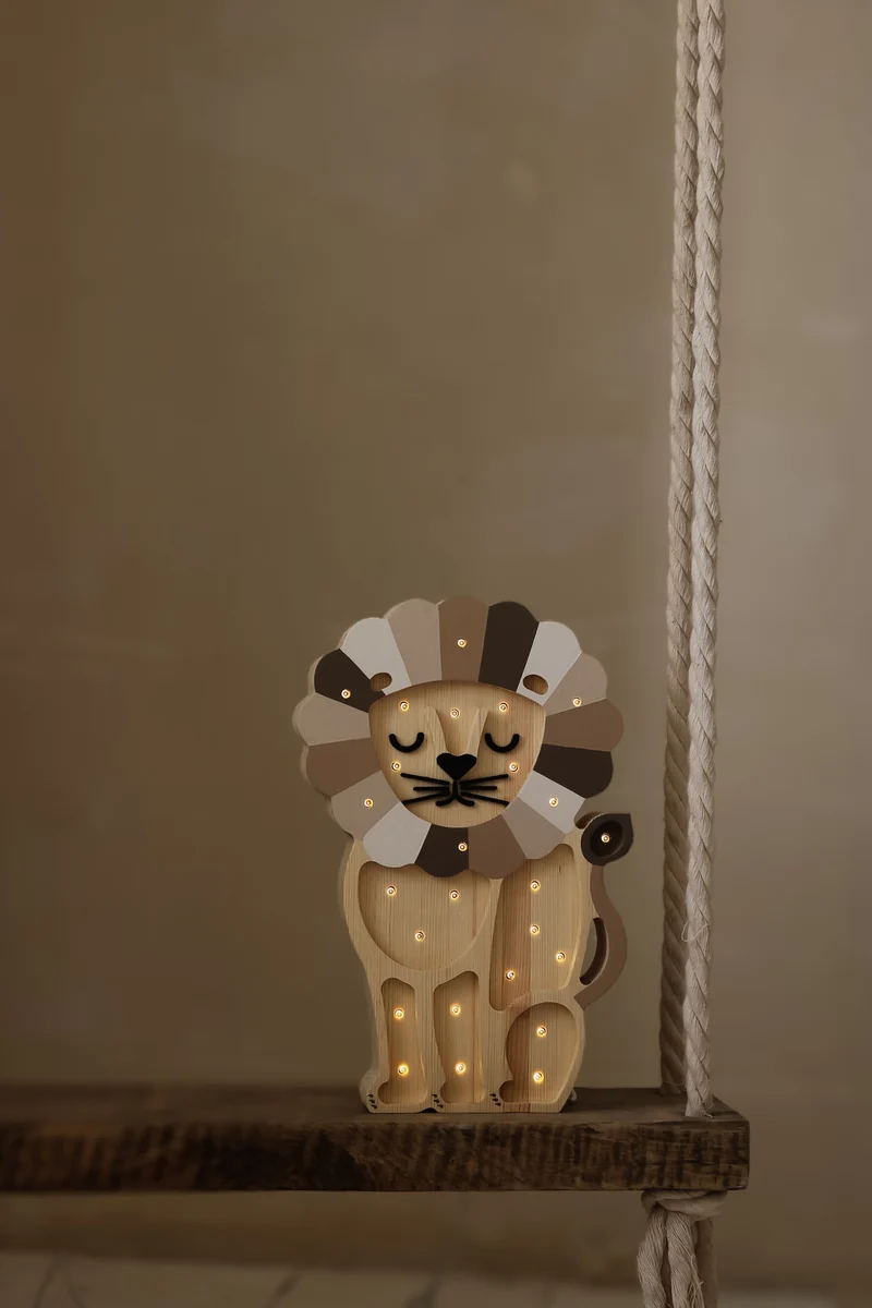 Little Lights Lion Night Light | Cappuccino Rainbow