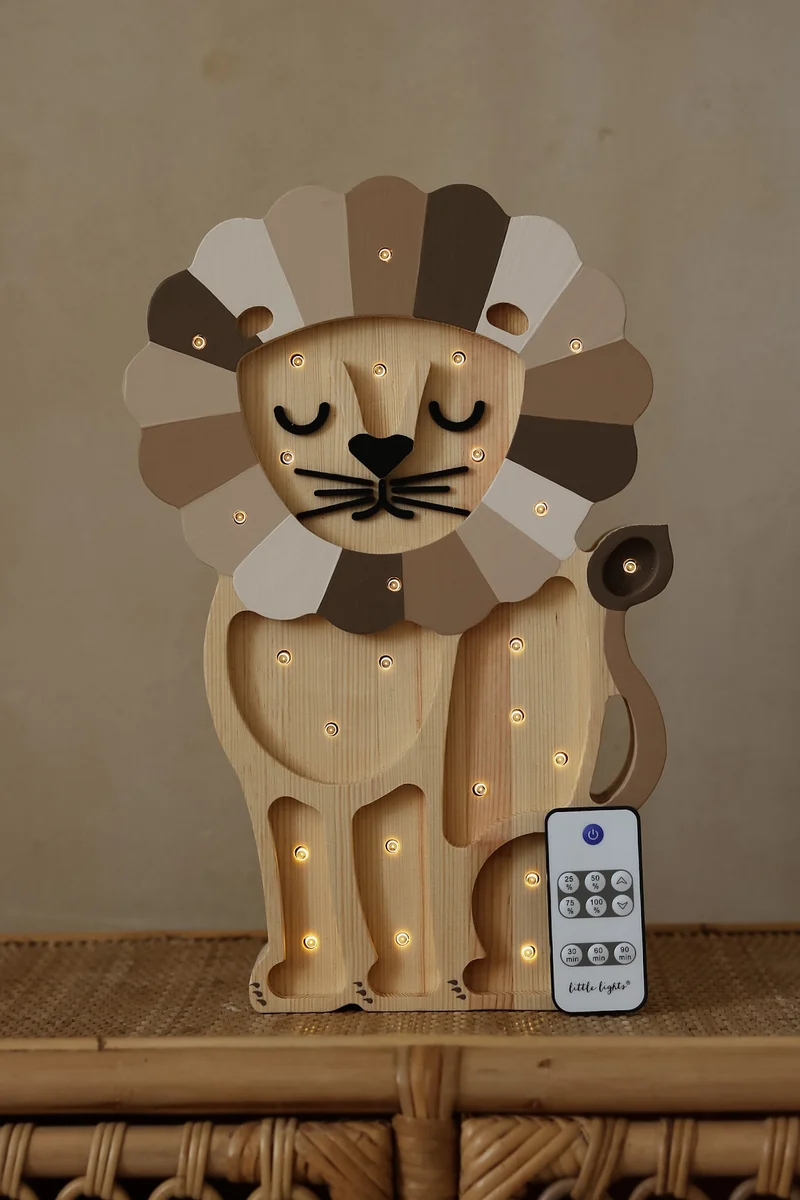 Little Lights Lion Night Light | Cappuccino Rainbow