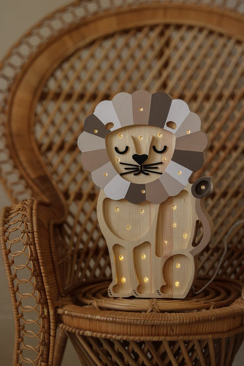Little Lights Lion Night Light | Cappuccino Rainbow