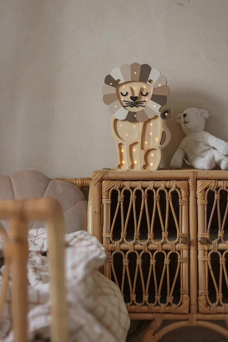 Little Lights Lion Night Light | Cappuccino Rainbow