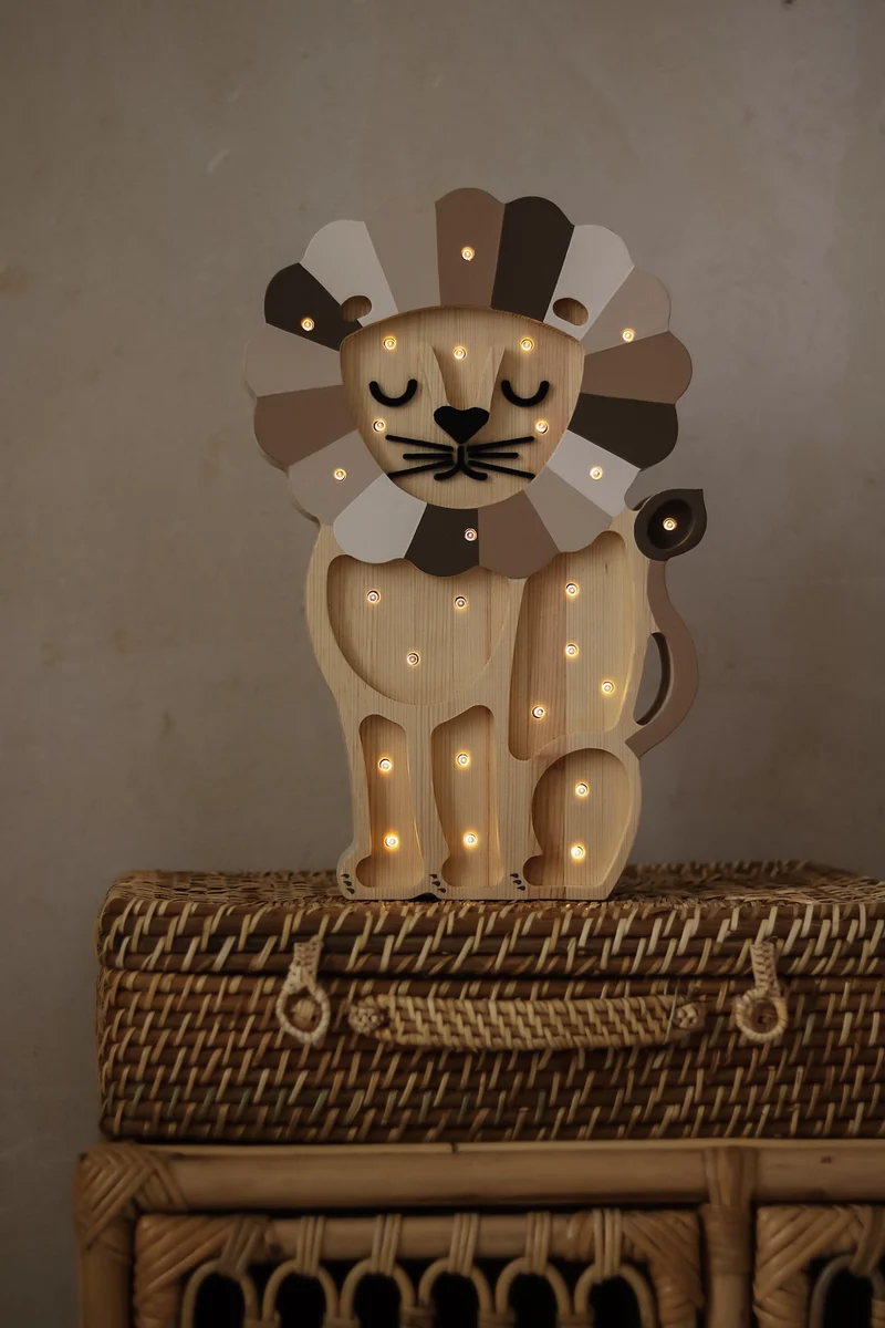Little Lights Lion Night Light | Cappuccino Rainbow
