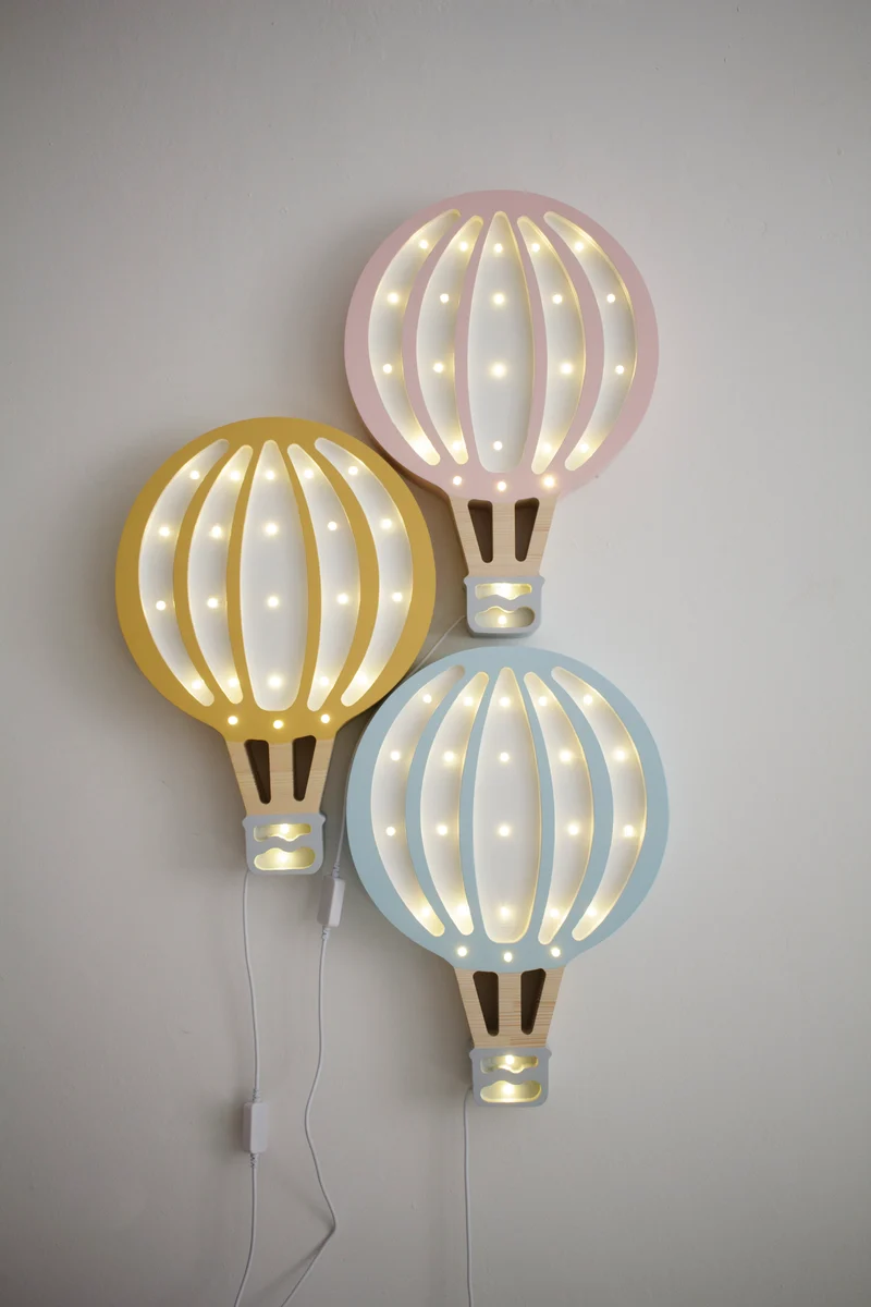 Little Lights Hot Air Balloon Night Light | Blue Sky