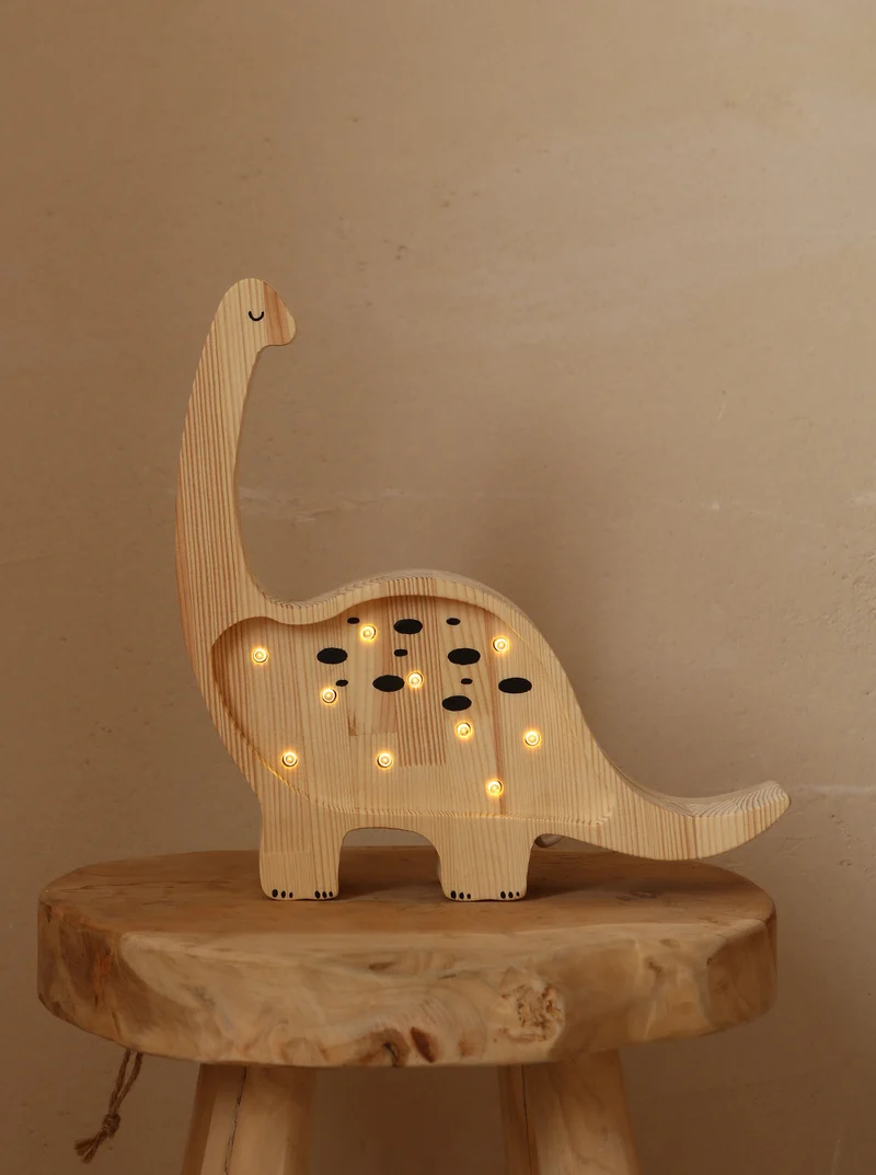 Little Lights Dino Diplodocus Mini Night Light | Jurassic Wood