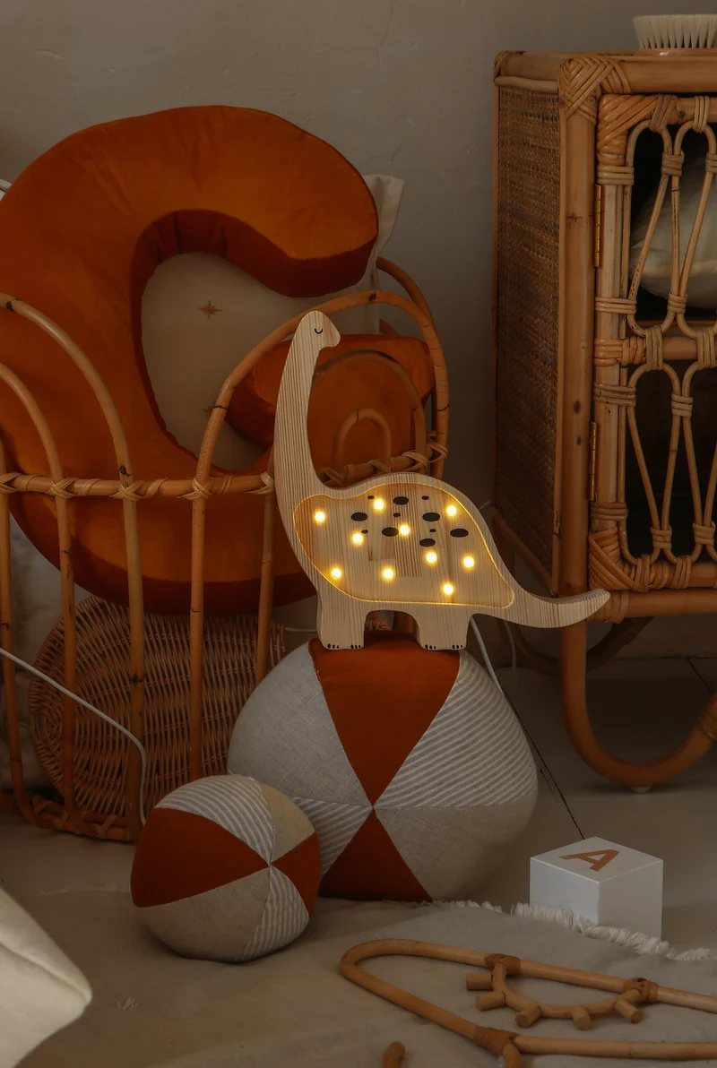 Little Lights Dino Diplodocus Mini Night Light | Jurassic Wood