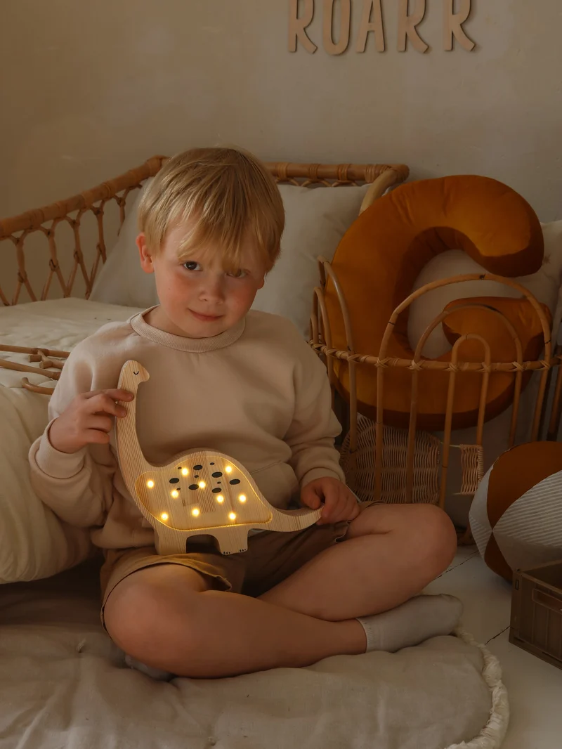Little Lights Dino Diplodocus Mini Night Light | Jurassic Wood